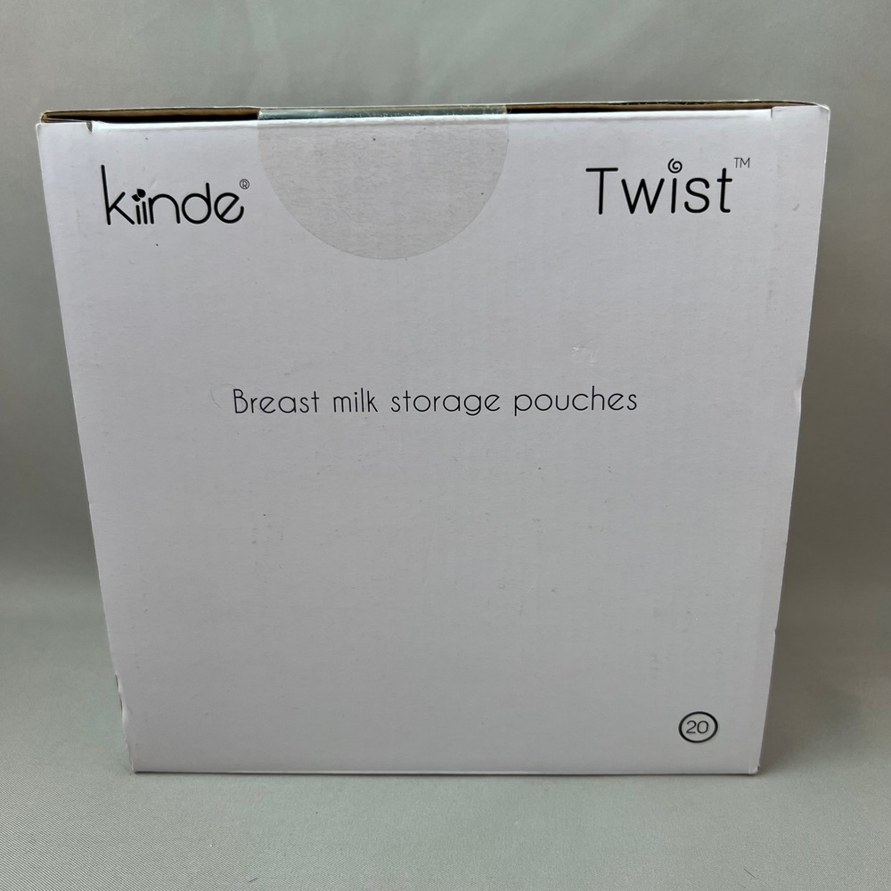 Kiinde Twist Breast Milk Storage Pouches 20 Count White NEW 6oz Leak Proof Bags